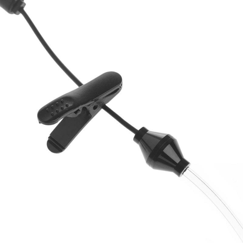 New 3.5mm Air Tube Anti-radiation Stereo In-Ear Single Headset Earphone With Mic