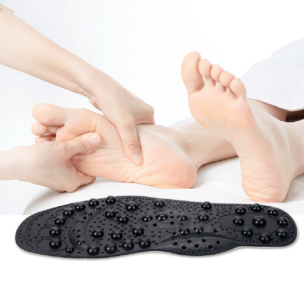 1 Pair Magnetic Massage Insoles Foot Acupuncture Point Therapy Cushion (L)