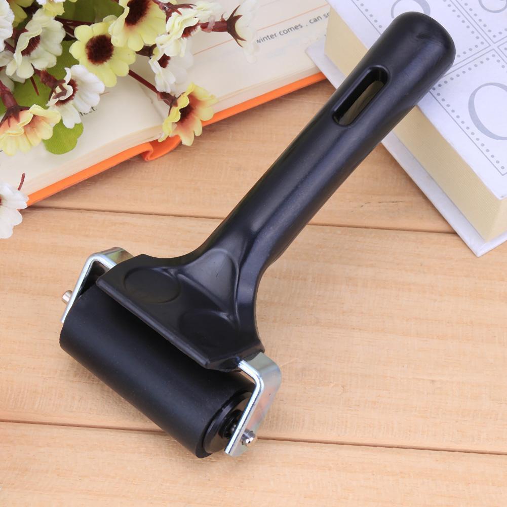 Black Rubber Roller Brush Rubber Roller DIY Painting Craft Tools(6cm)