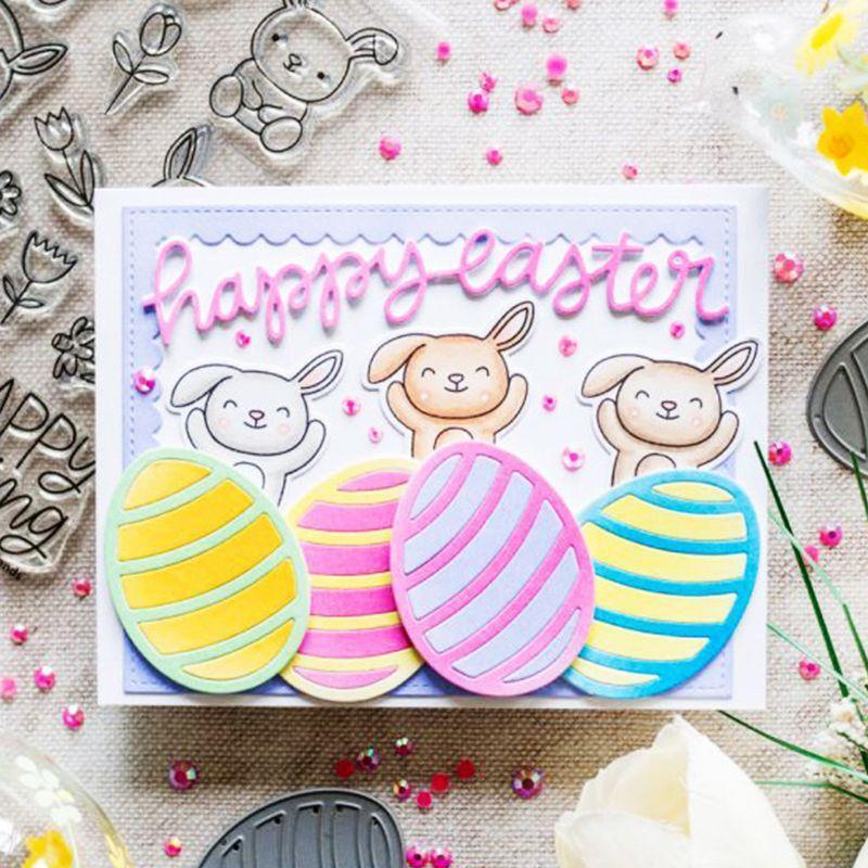 Hollow Easter Egg Metal Cutting Dies Stencil Scrapbooking DIY Album Stamp Paper