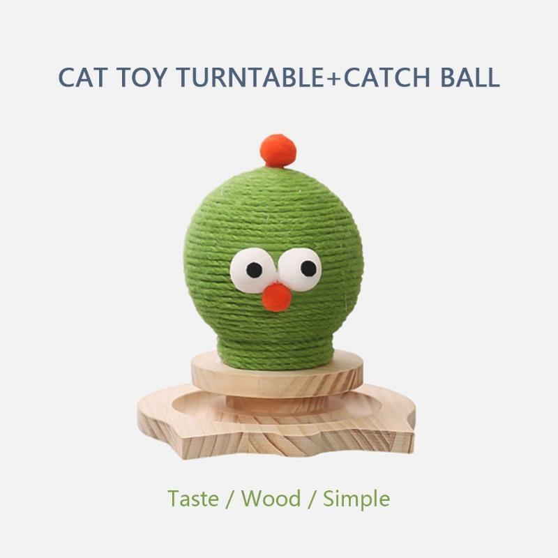 Natural Sisal Cat Scratching Ball Cute Bird Design Gift for Indoor Kitty Owner