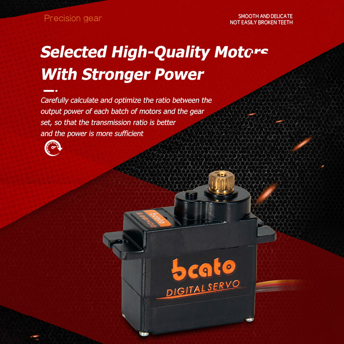 Bcato S08MD II 13g Metal Gear Digital Servo Rocker Arm Kits for RC Aircraft