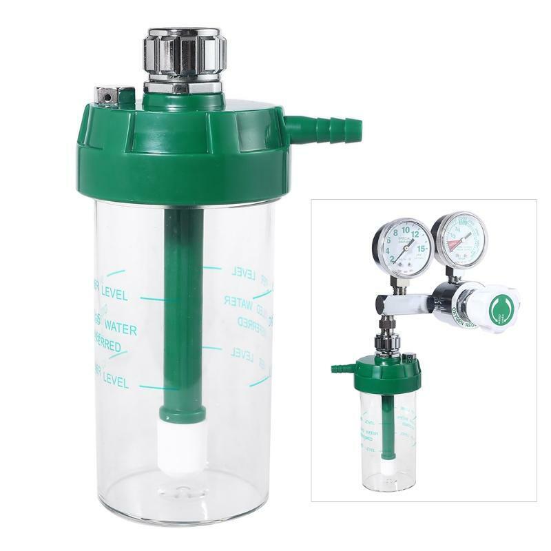 Humidifier Bottle Connect with Gas Oxygen Pressure Regulator 200mL Gauge