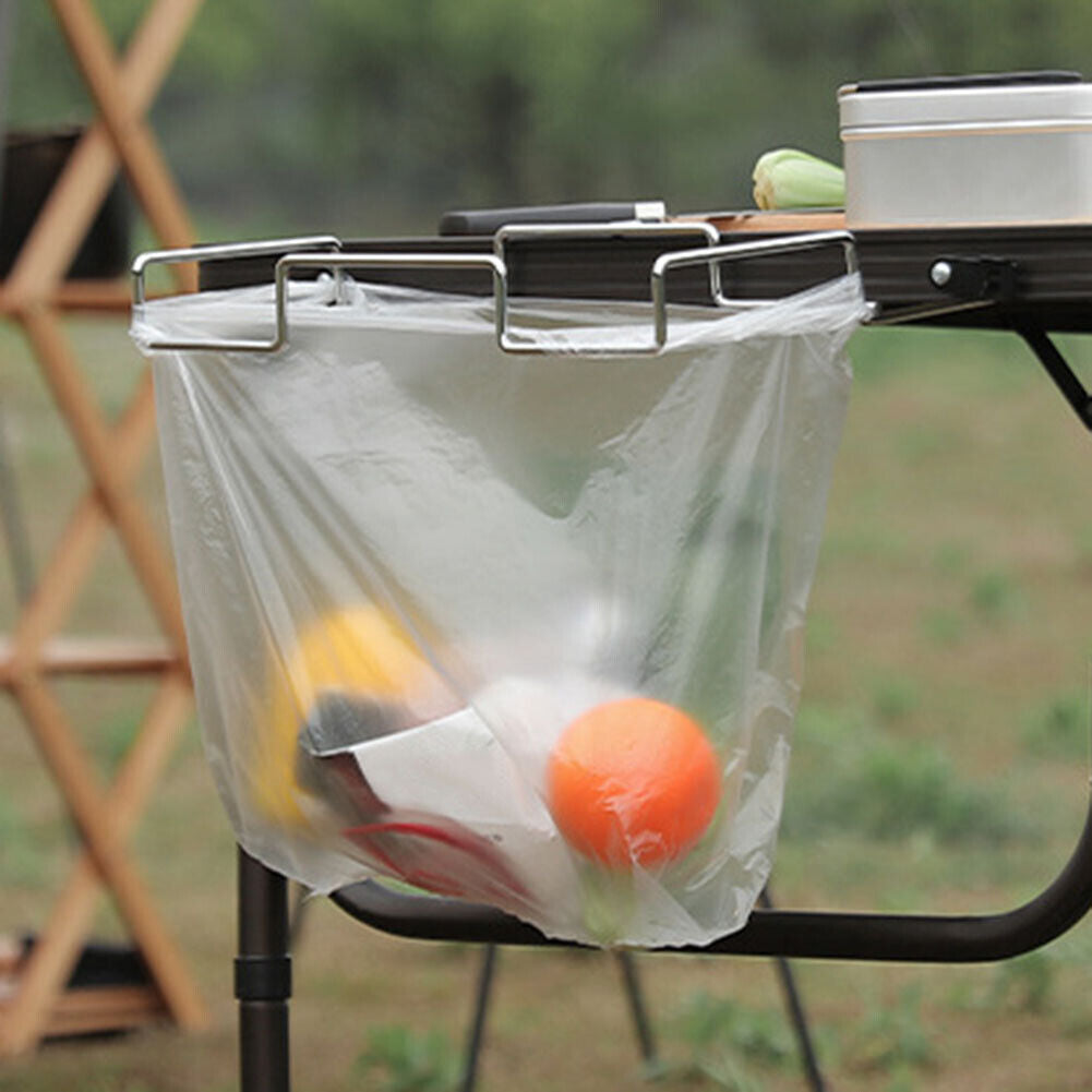 Outdoor Camping Foldable Table Storage Net Bag Picnic BBQ Hanging Shelves