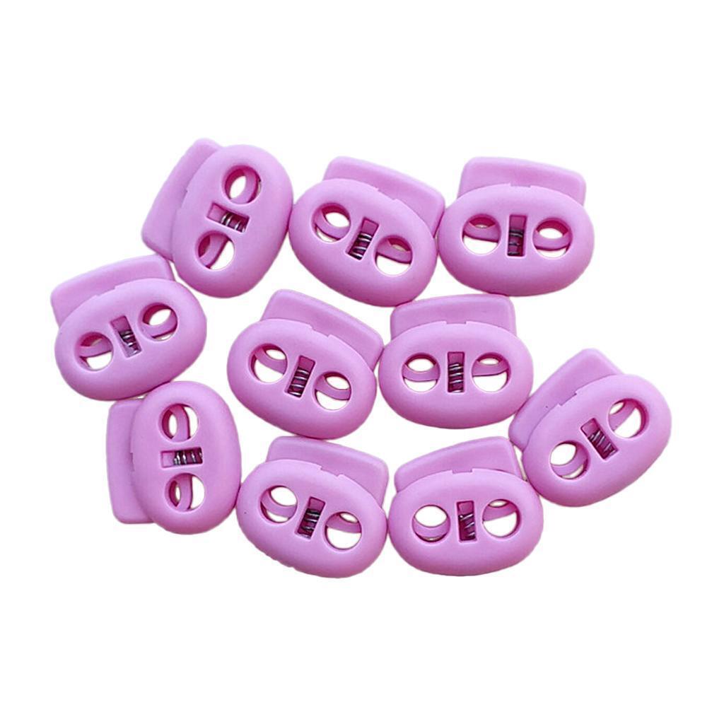 10pcs Shock Cord Lock End Stop Fastener Stopper for 5mm Bungee Rope Pink