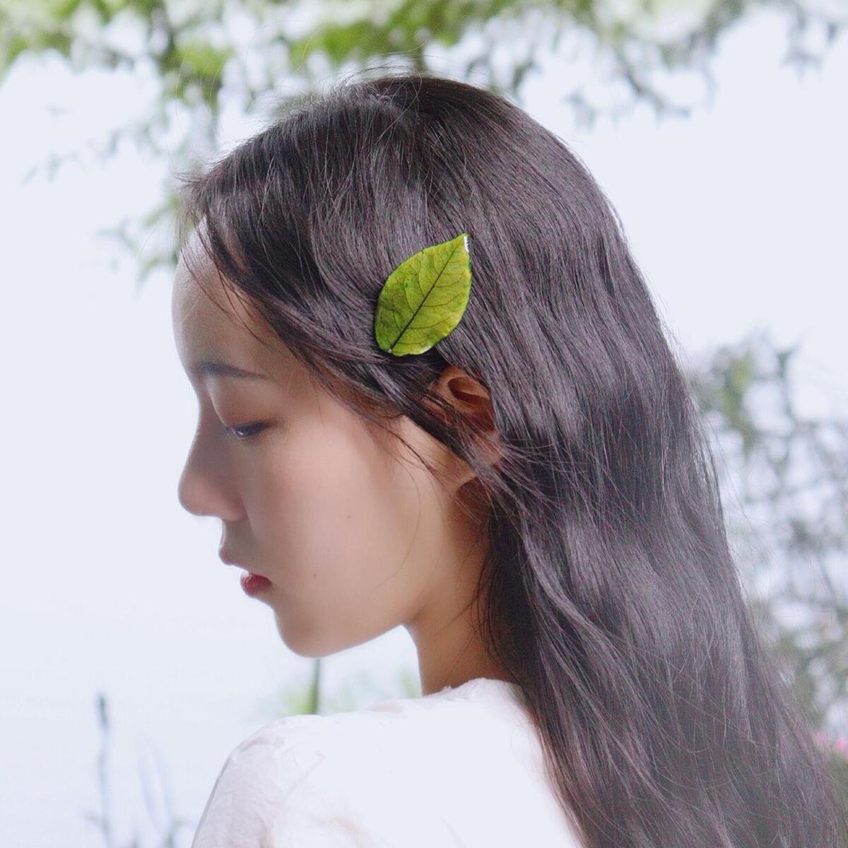 Leaf Hair Clip Holder Accessories Non Slip Modern for Women Girl Ladies Party