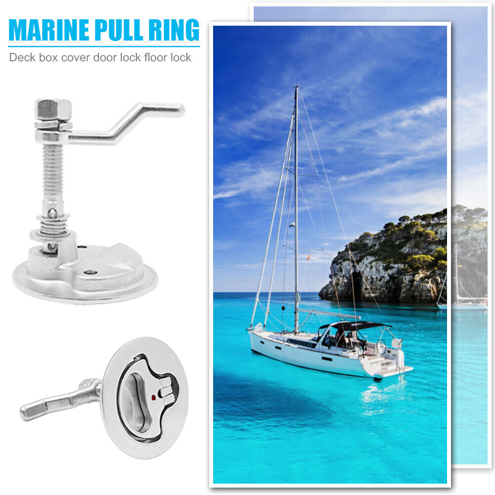 Stainless Steel Marine Boat Locker Deck Hatch Lift Pull Ring Flush Handle
