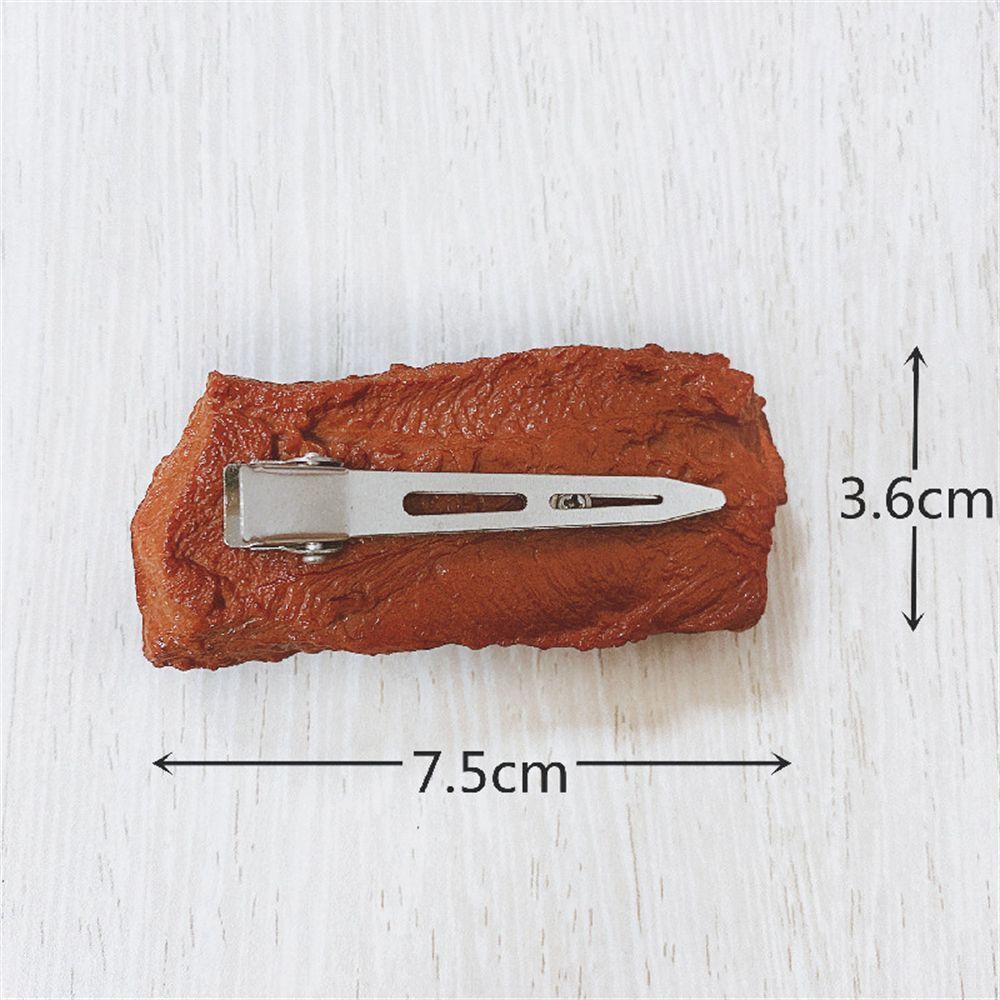 Simulation Food Hair Clip Exaggerated Braised Ribs Hairpins Hair Accessories