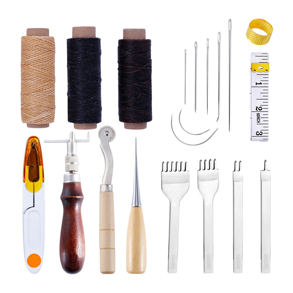 Leather Sewing Tool 20 Pcs  Working  Stitching Kit for Beginner