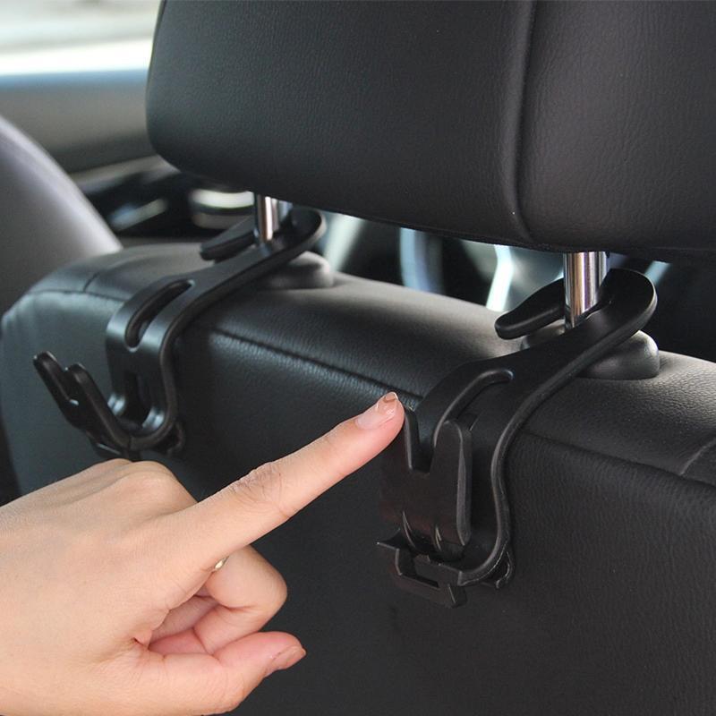 1 Pair Car Back Seat Clothes Hook Headrest Hanger Storage Universal SUV Plastic