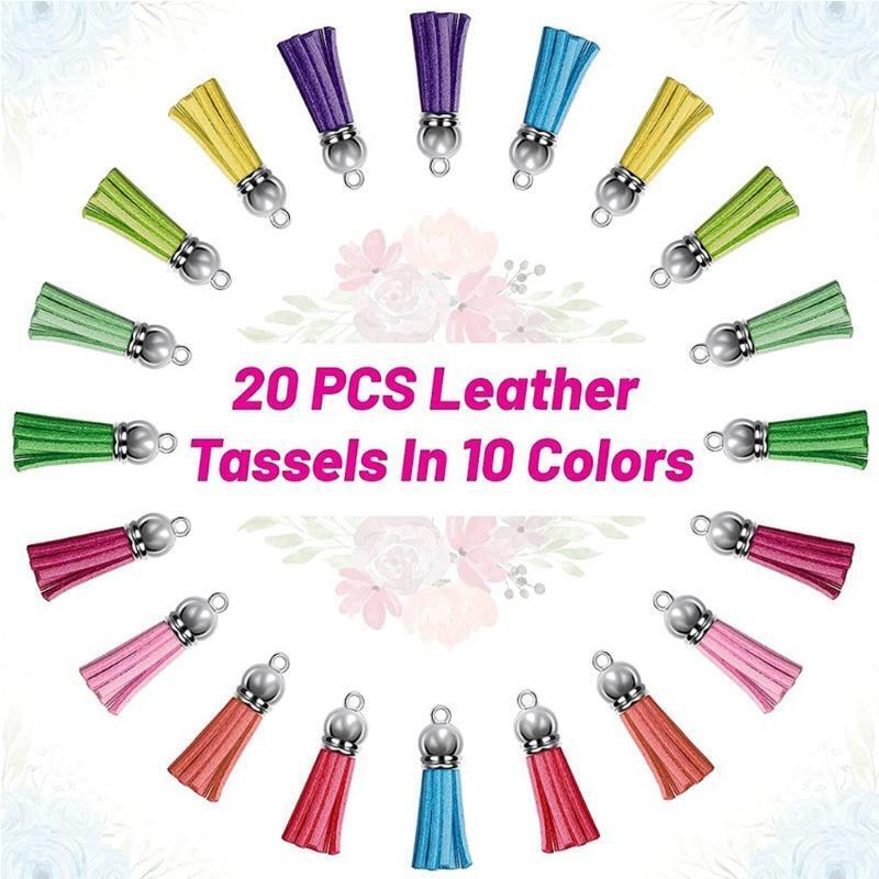 80 Pcs Sublimation Blank Products Keychain Blank Tassel Key Ring Open Jump Rings