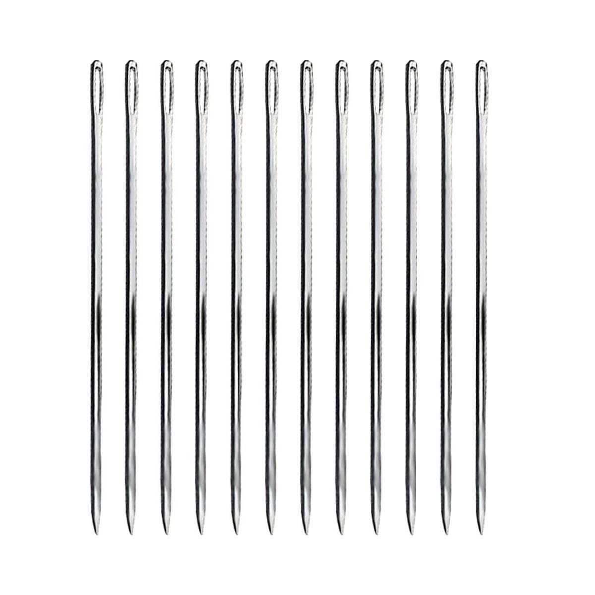 12 Packs Smooth    2.36inch Straight Needles Set for Knitting Sewing