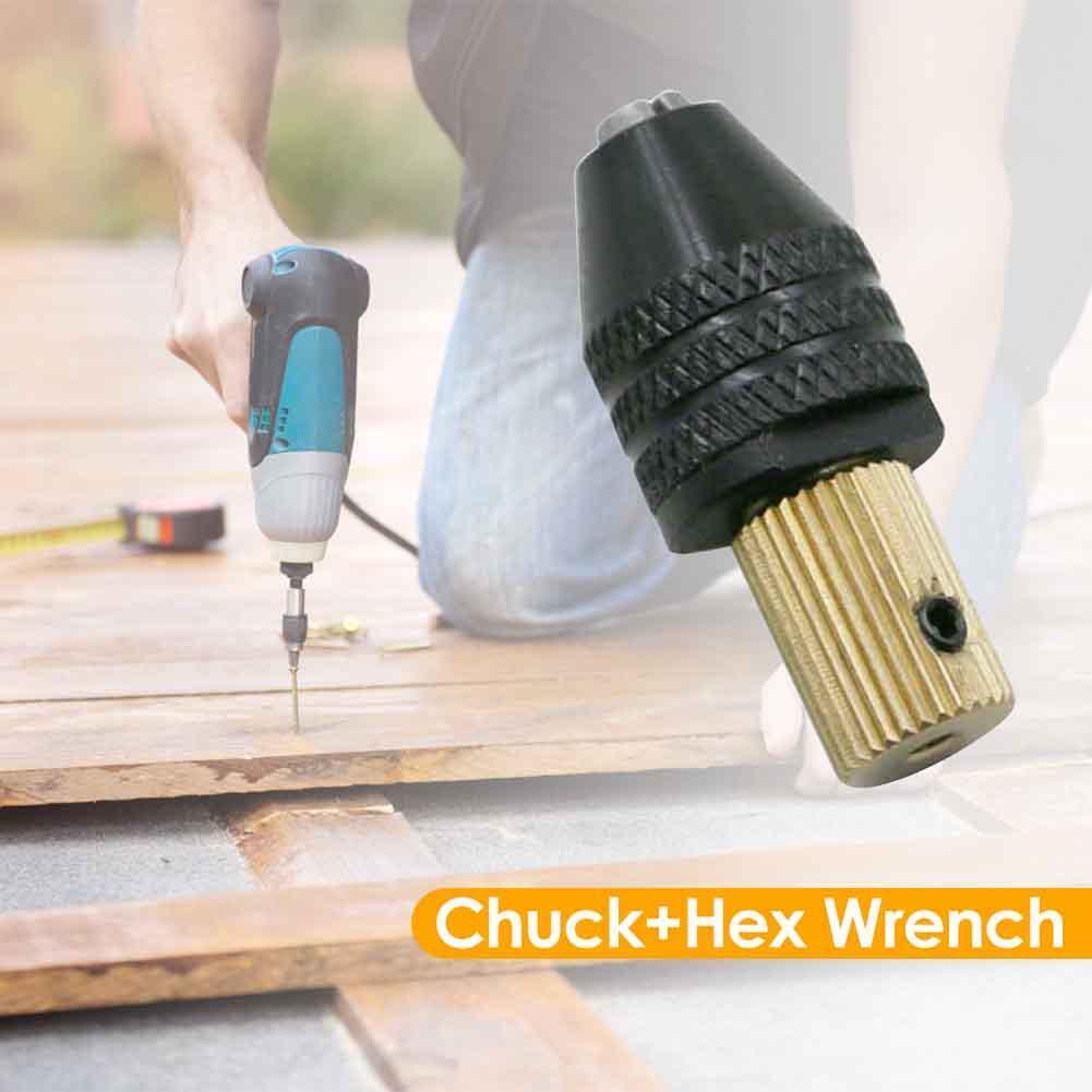 Electric Motor Shaft Self-tightening Chuck Mini Drill Accessories (3.17mm)