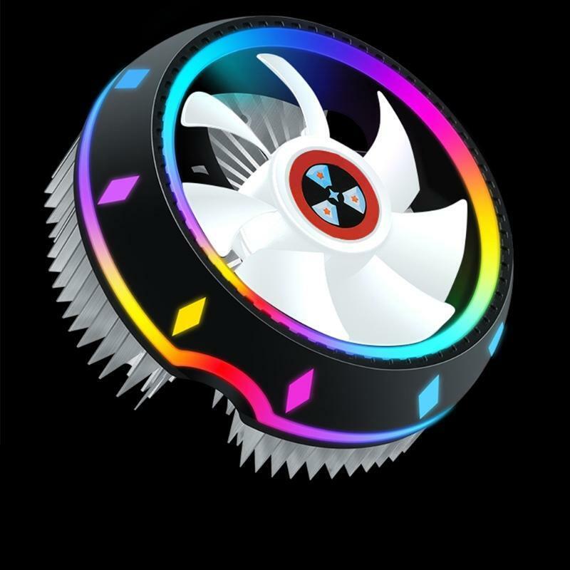Intel/amd CPU Coolers Radiators Ultra Quiet Colorful Case Fan LED Silent Cooler