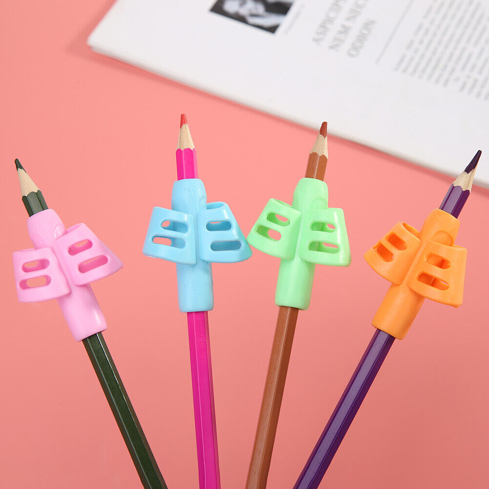4pcs Hollowed Kids Writing Pencil Holder Pen Grip Posture Correction Tools