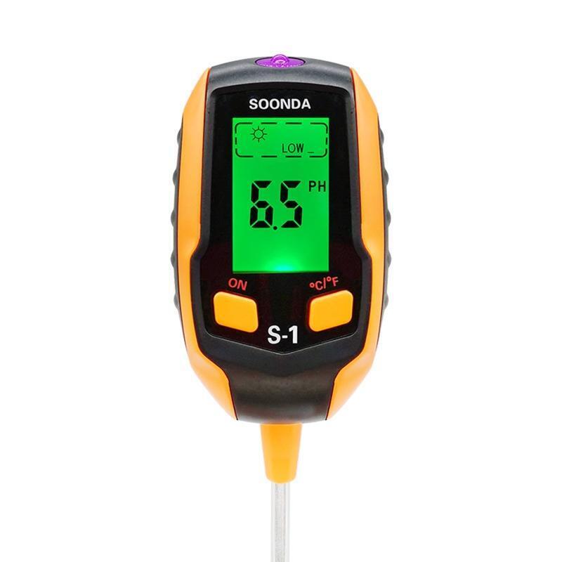 4-in-1 Soil Tester Moisture Light/PH/Temperature Humidity Tester for Flowers