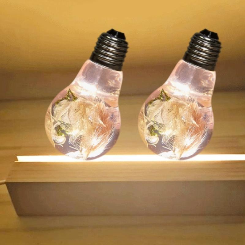 Natura Lights Lamp Holder Wooden Craft for Crystal Glass Wood Lighted Base Stand