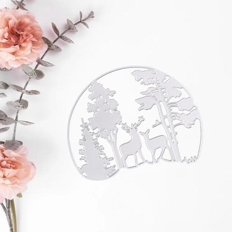 Elk Forest Metal Cutting Die for DIY Paper Crafts Scrapbooking Photo Album Decor