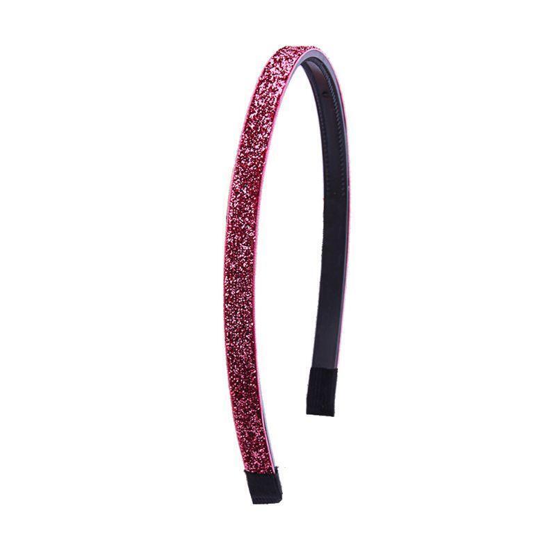 8Pcs Women Girls Colorful Thin Headband Glitter Sequins Non-Slip Teeth Hair Hoop