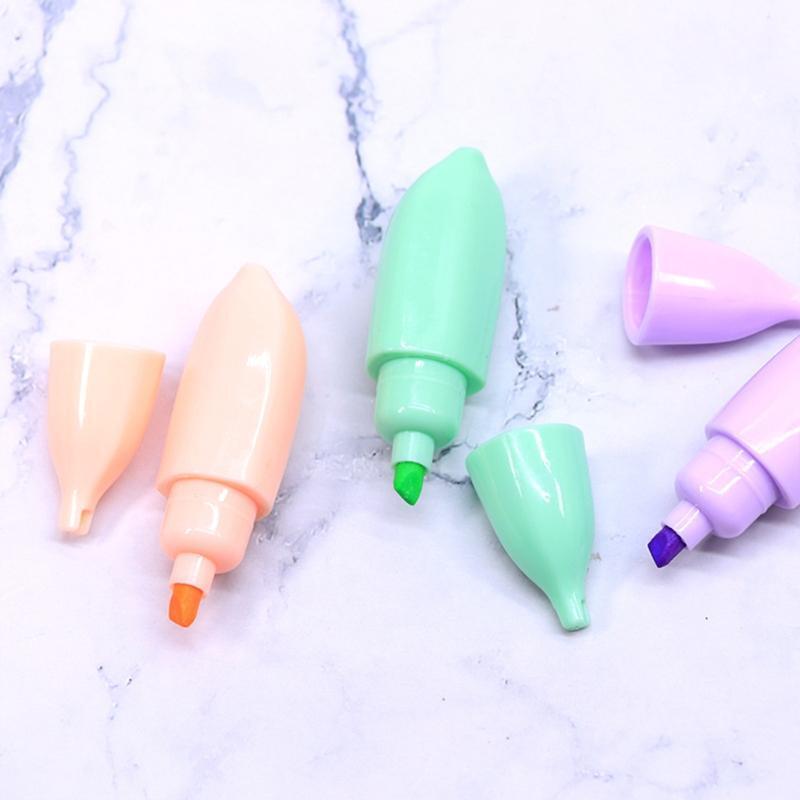 6 Colors Novelty Highlighter Marker Pens Non Toxic Quick Drying Kid Graffiti Set