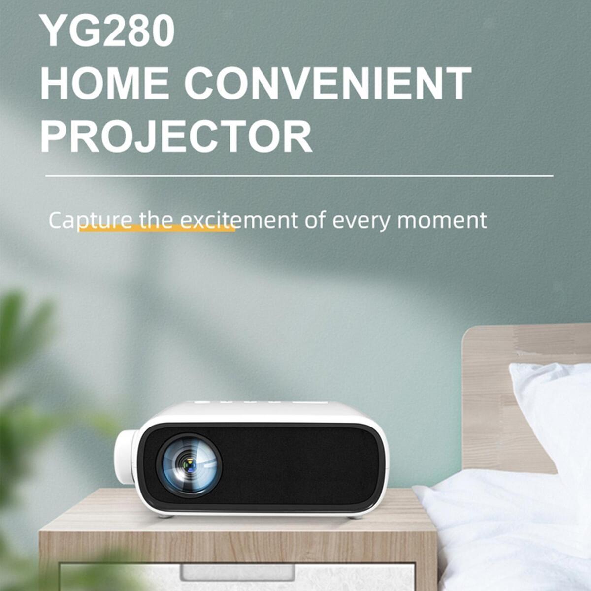 Fityle Portable Mini Projector 1080P 80'' with LED HDMI AV USB AUX 3.5mm US