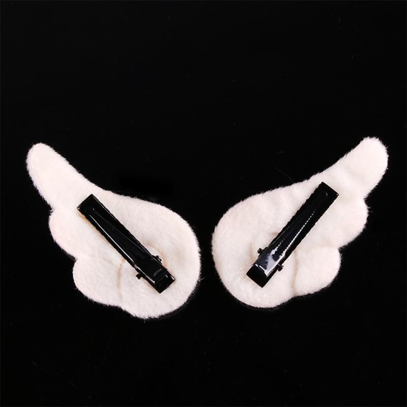 Hair Clip for Women Cartoon Angel Wing Clips Plush Hair Clamps Barrettes