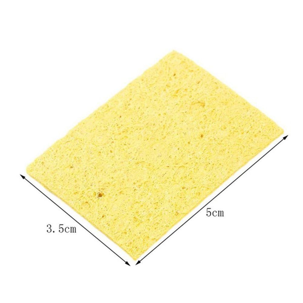 Pads Enduring Scouring  Cleaning Sponge Yellow Electric Welding Soldering Iron