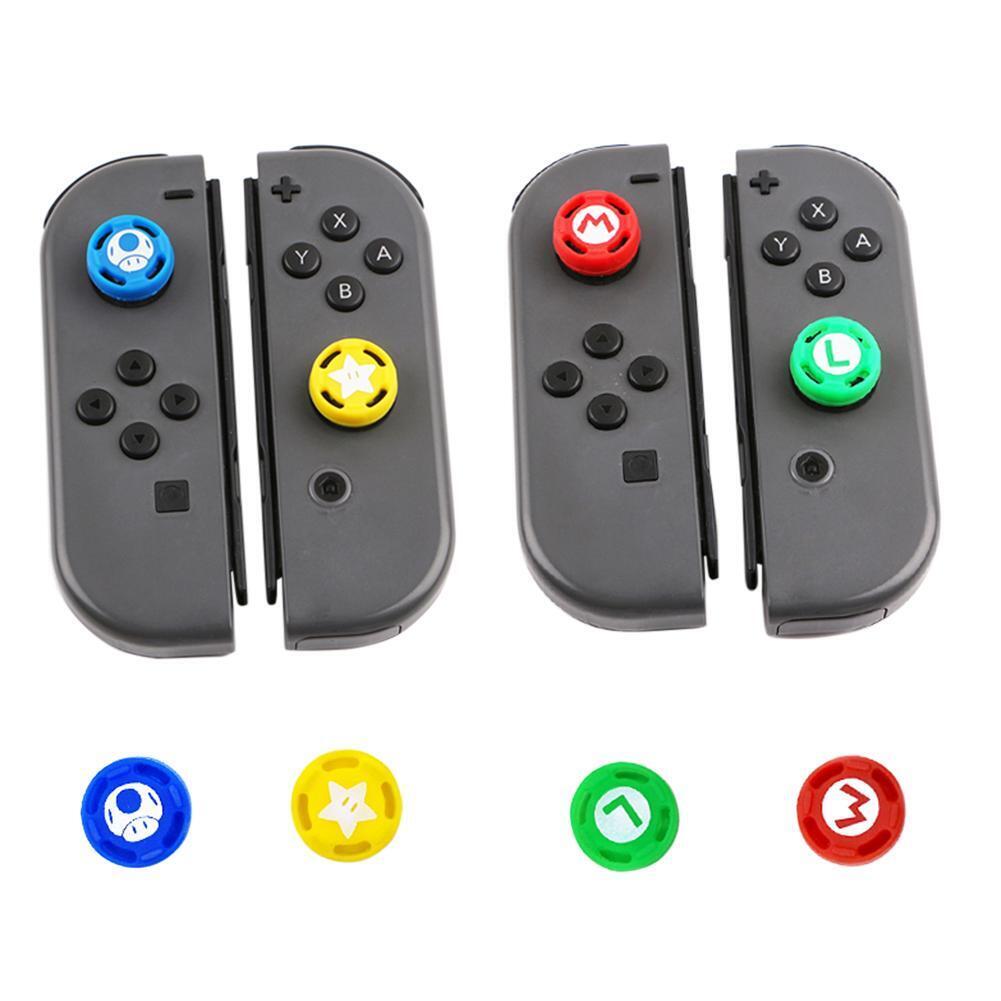 4pcs Silicone Analog Thumb Stick Grip Caps for Nintend Switch NS Controller