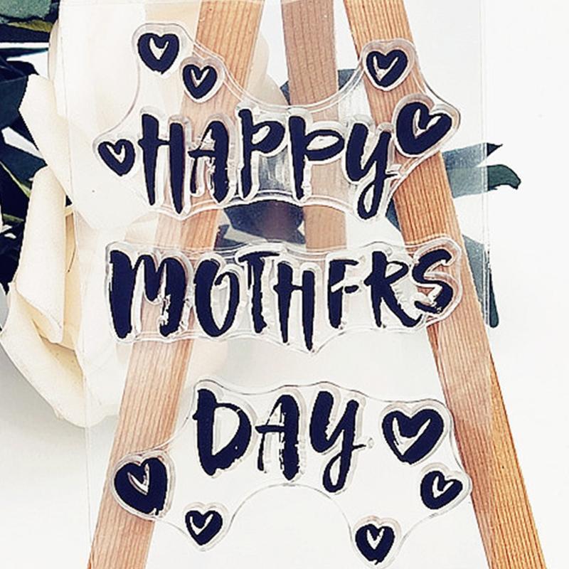 Happy Mothers' Day Silicone Clear Stamp DIY Seal Scrapbooking Embossing Photo