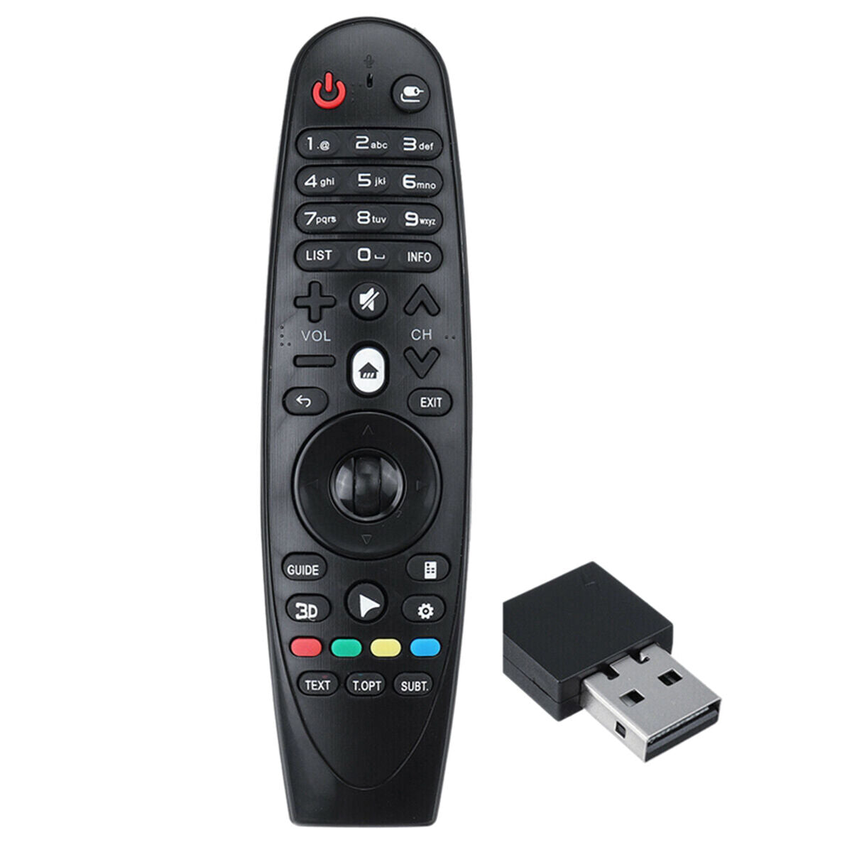 Smart TV Remote Control with USB Receiver for LG RM-3900 MR-18B19B LG DS-47 TV