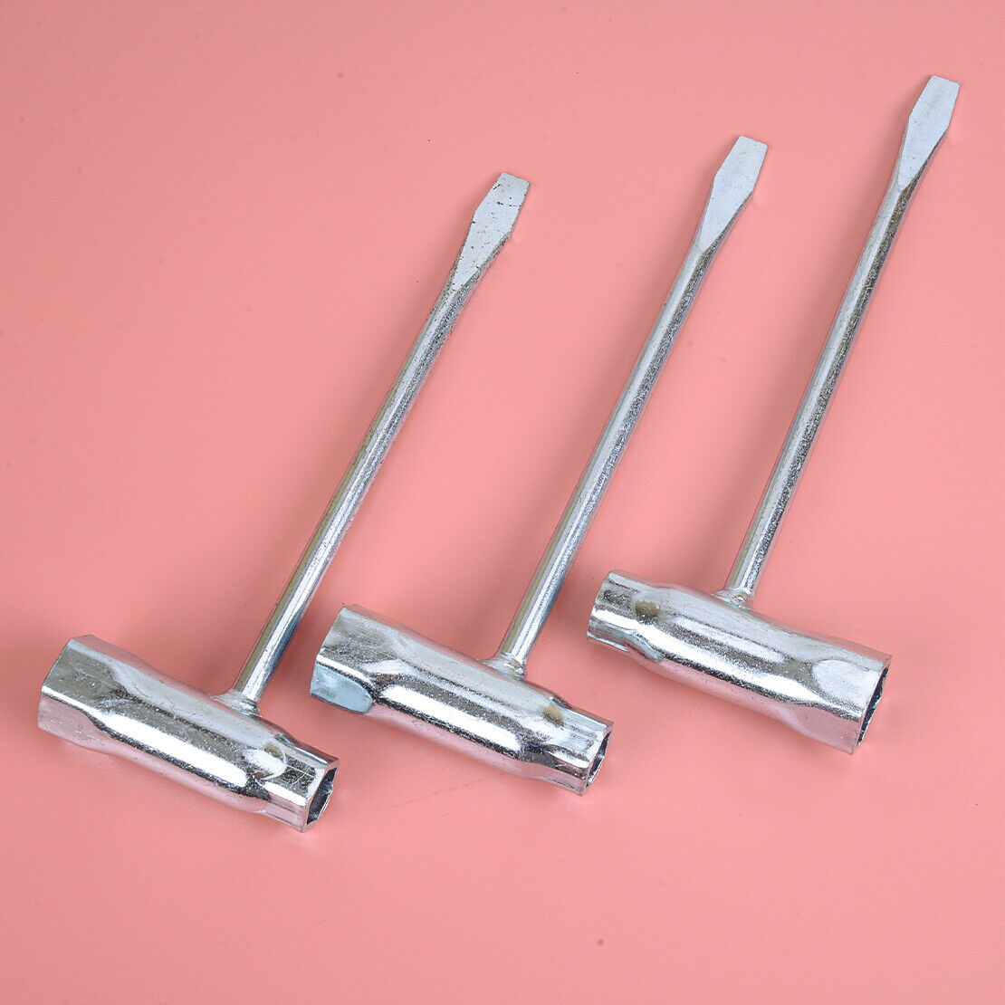 3Pcs 13x19mm 3/4"x1/2" Chainsaw T Bar Wrench Scrench Fit For Stihl Husqvarna Use
