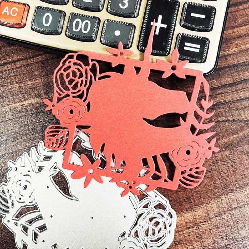 Horse Flower Square Frame Metal Cutting Dies Embossing Stencil DIYAlbum Template