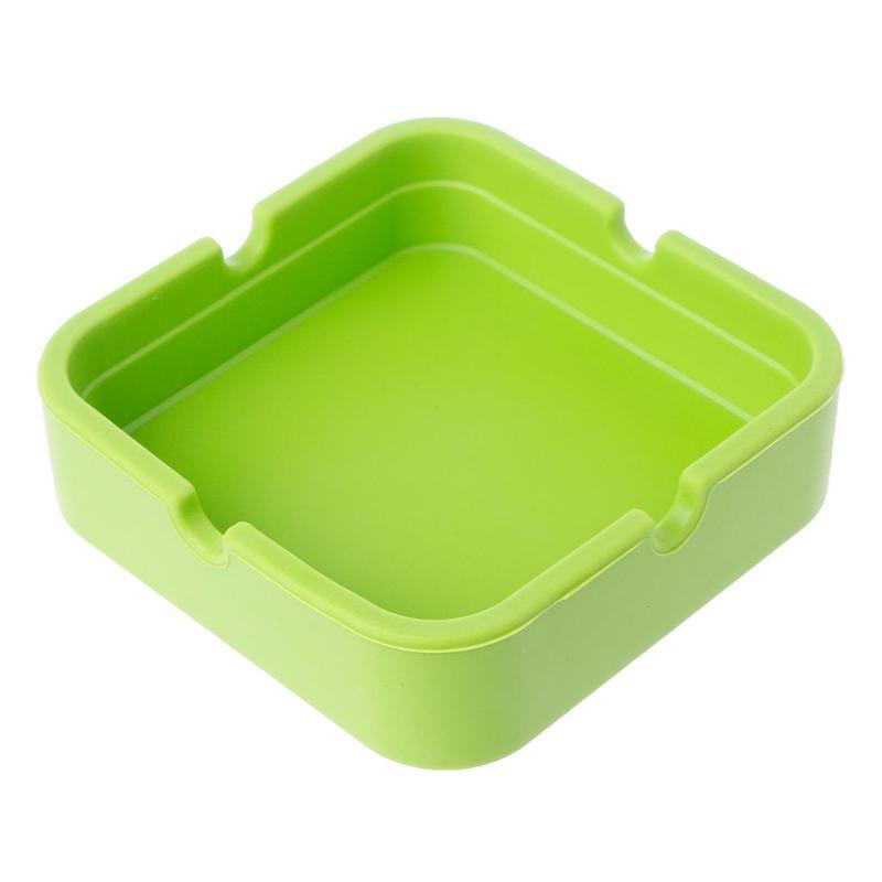 Square Silicone Ashtray Shatterproof Cigar Ash Storage Case Portable Easy Clean