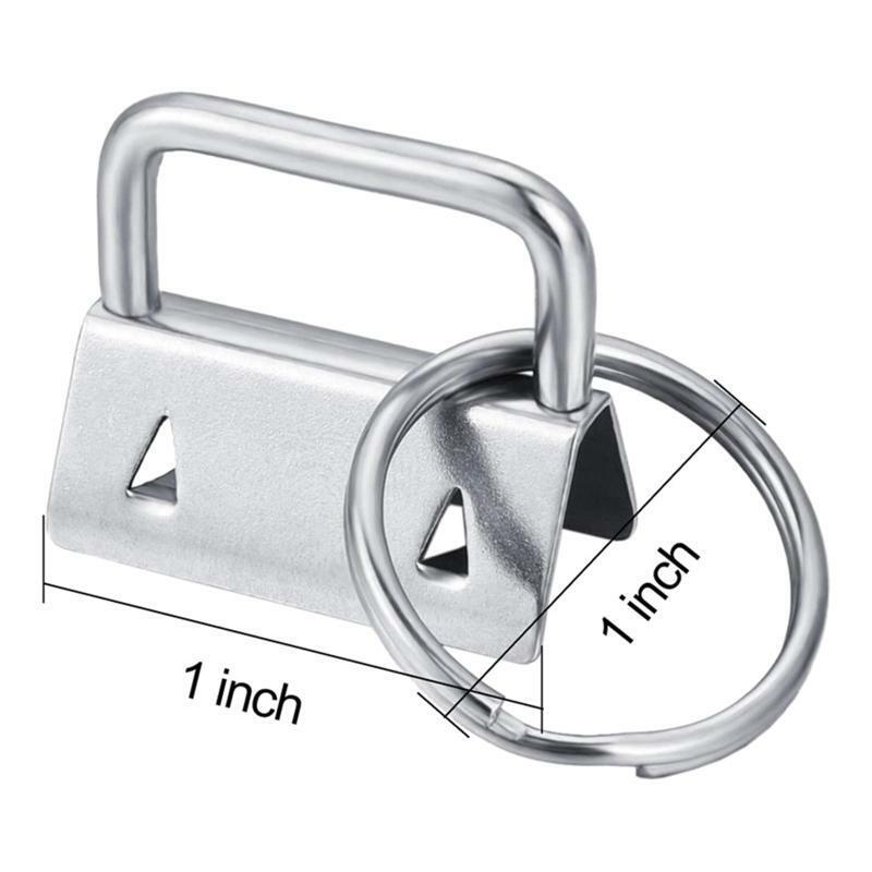 50PCS Lanyard Key Fob Hardware 1 Inch for Keychain and Wristlet Clamp DIY Craft