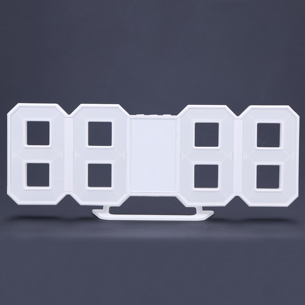 Digital LED Table Clock 24 or 12-Hour Display Alarm Snooze 8888 Display