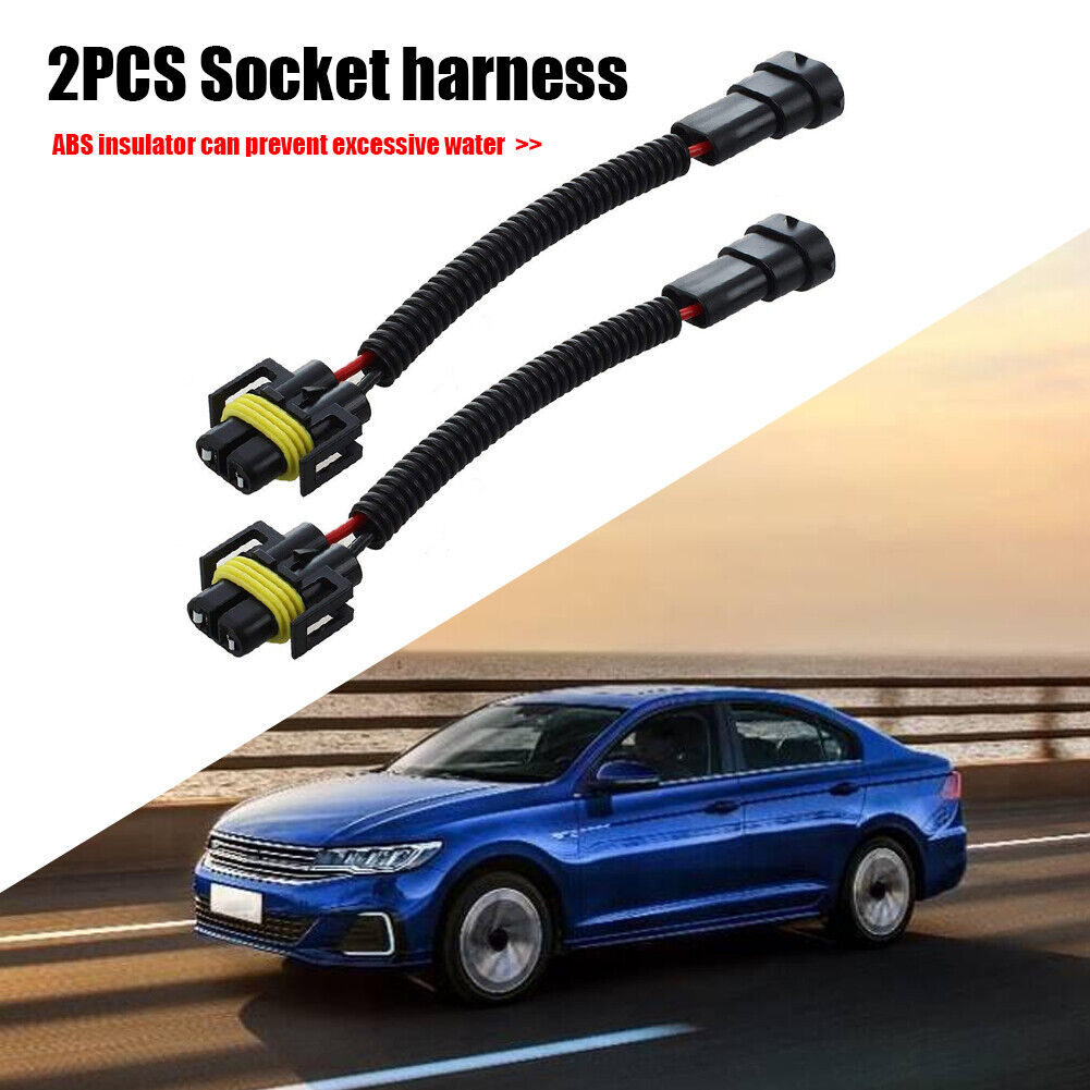 2pcs H11 H9 H8 Extension Cable Wiring Harness for Car Headlights Fog Lights