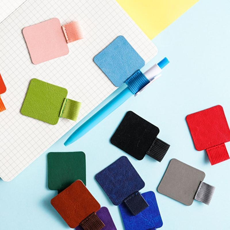 Adhesive Durable Pen Loop with Elastic Leather Pencil Holder for Women Men 5 Kit