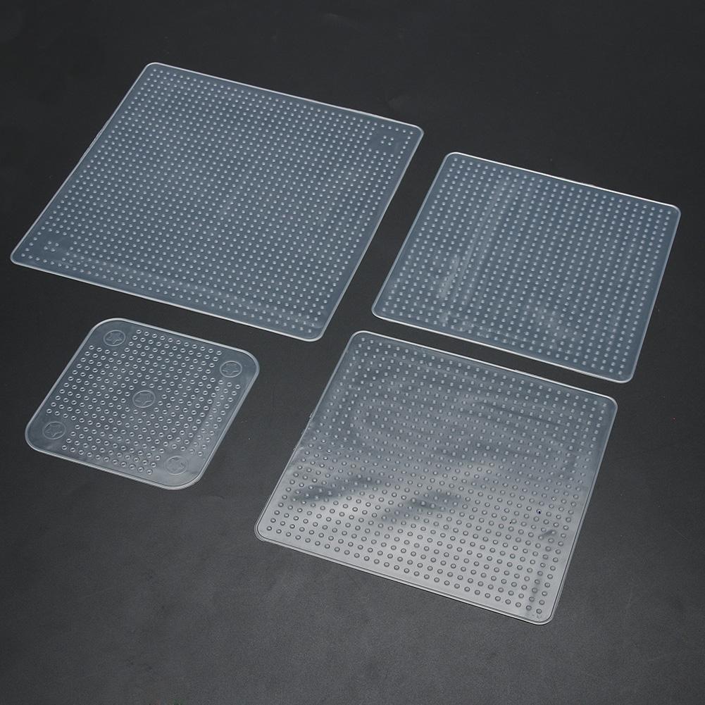 4pcs Silicone Strong Absorbability Plastic Fresh Food Wraps Seal (White)