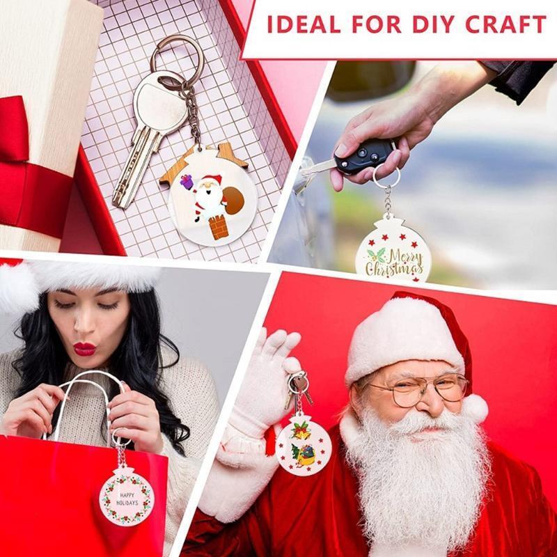 30PCS Acrylic Clear Christmas Baubles Round Garland Christmas Decoration Outdoor