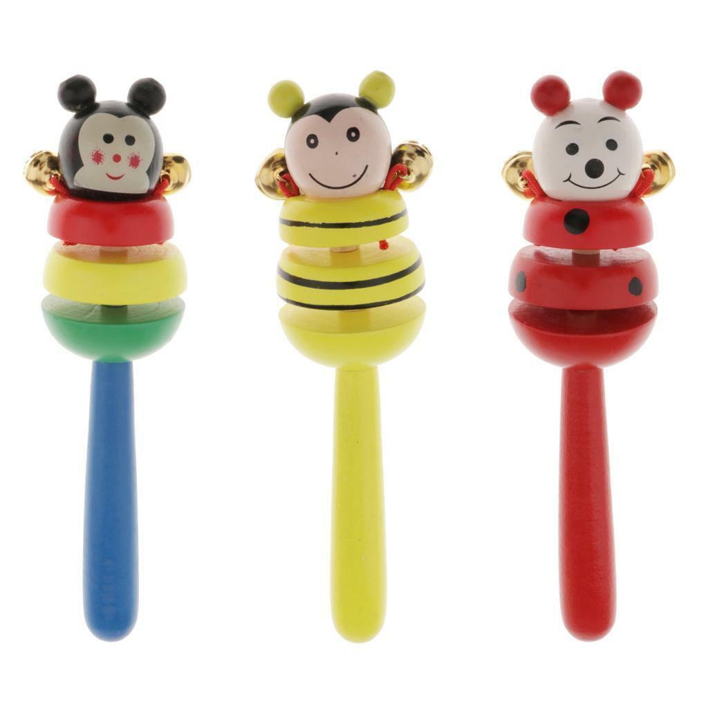 1pc Animal Handheld Baby Rattles Infant Musical  Handbell Noise Maker