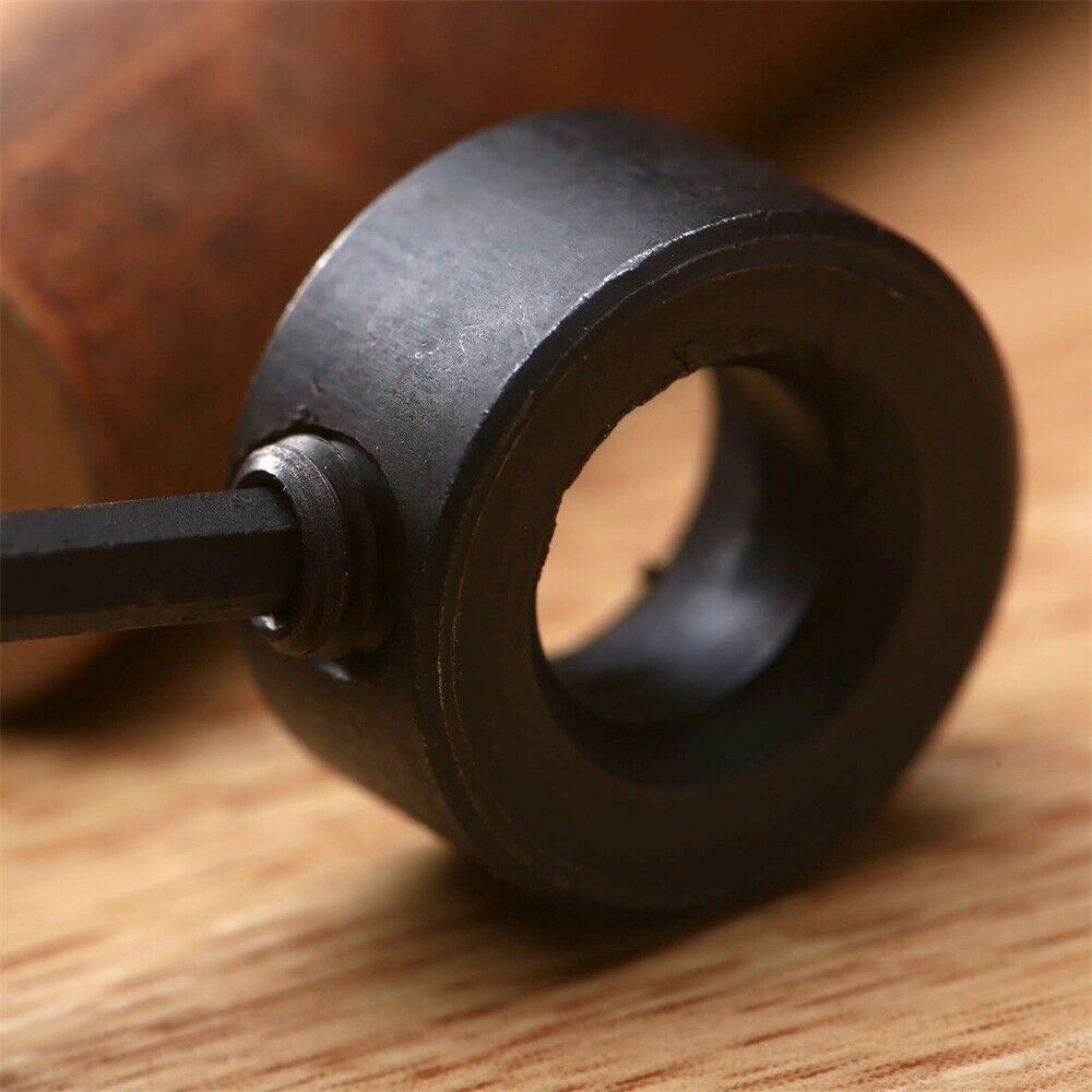 8x Woodworking Drill Bit Depth Stop Collar Ring Positioner & Wrench Carbon steel