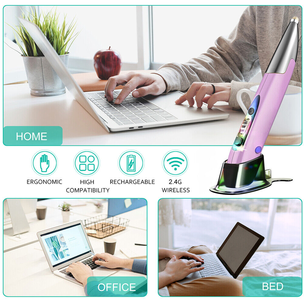 PR-A19 Wireless Optical Pen Mouse 2.4GHz USB Bluetooth-compatible Air Mouse