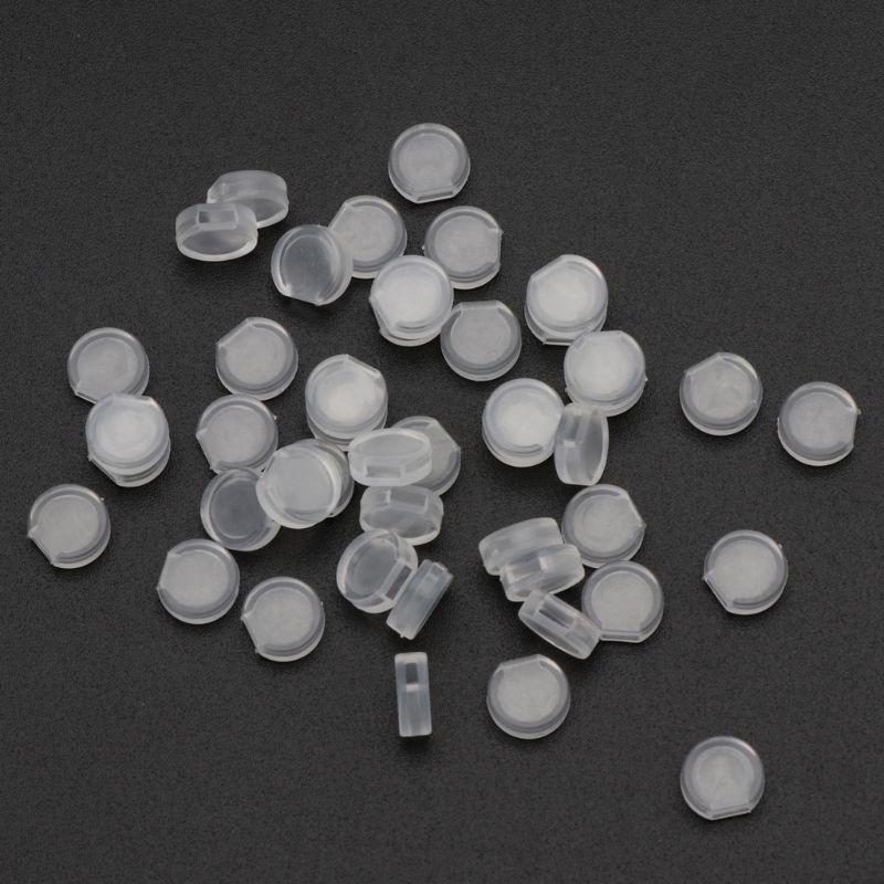 50Pcs Earring Pads Silicone Comfort Earring Cushions for Clips on Earrings Clear