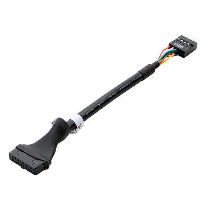 Motherboard Adapter Cable USB 3.0 19Pin Female to USB 2.0 9Pin Male Convertor