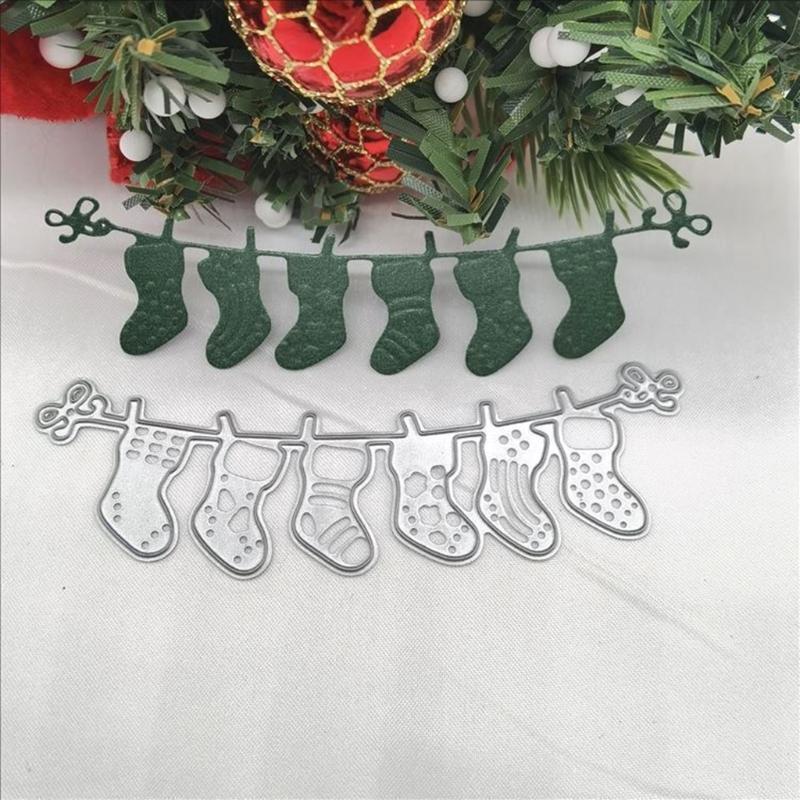 Christmas Sock Metal Cutting Dies Stencils Crafts Cards Cutting Die Cut