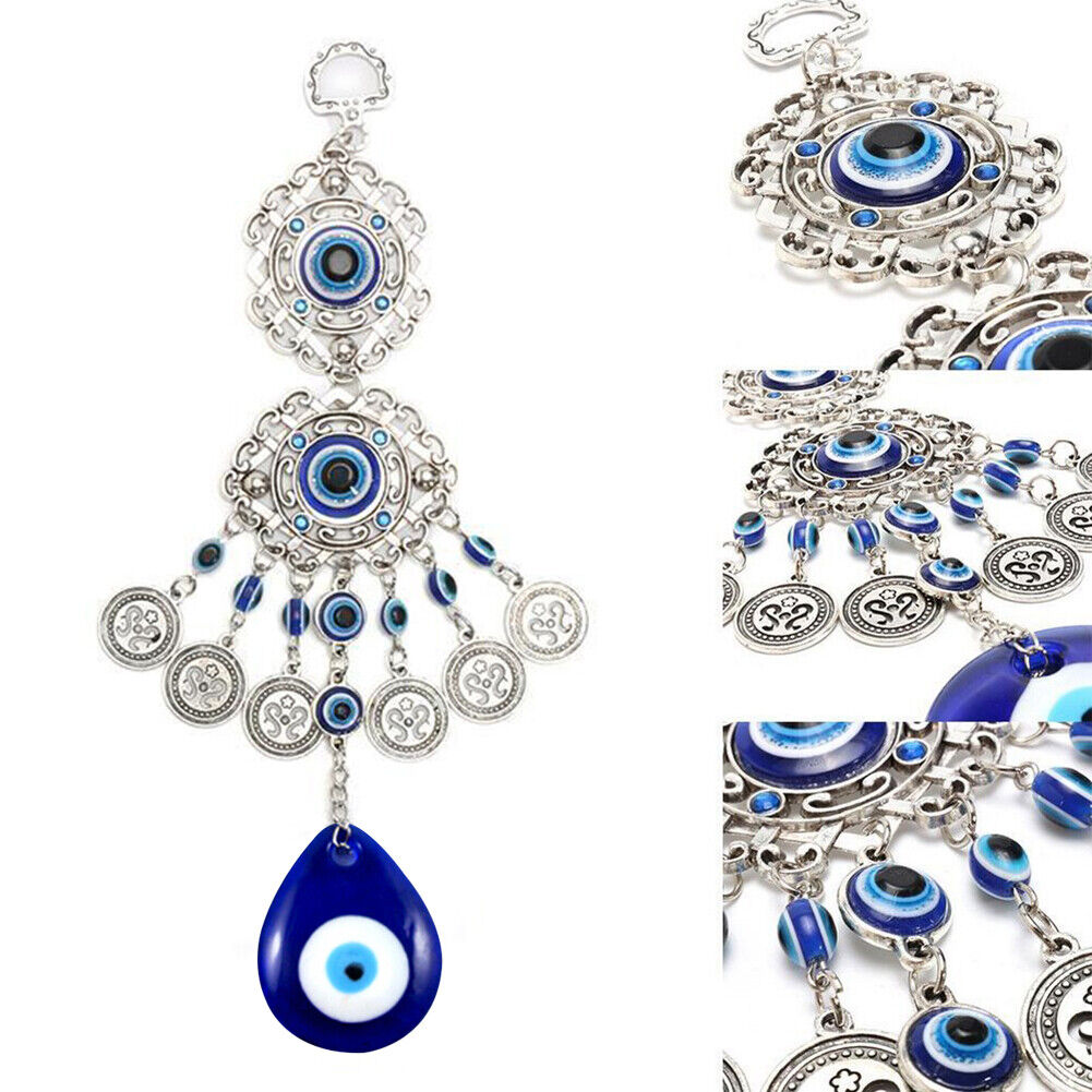 Turkish Blue Eyes Wind Chimes Wall Hanging Ornament Garden Home Decor (B)
