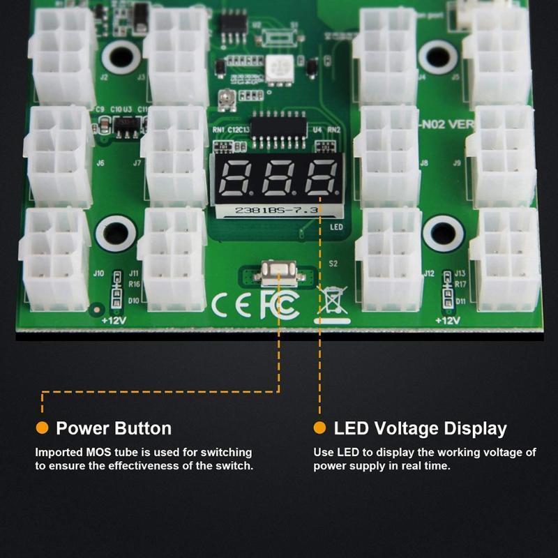 Graphics Card Power Supply 6pin Adapter Card 12V Graphics Power Supply Board