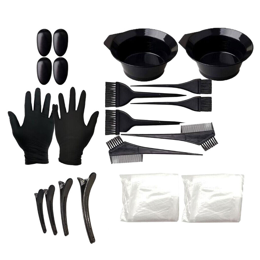 22 piece  Tinting Color Dyeing Kits DIY Barber Tools Bowl Set Supplies