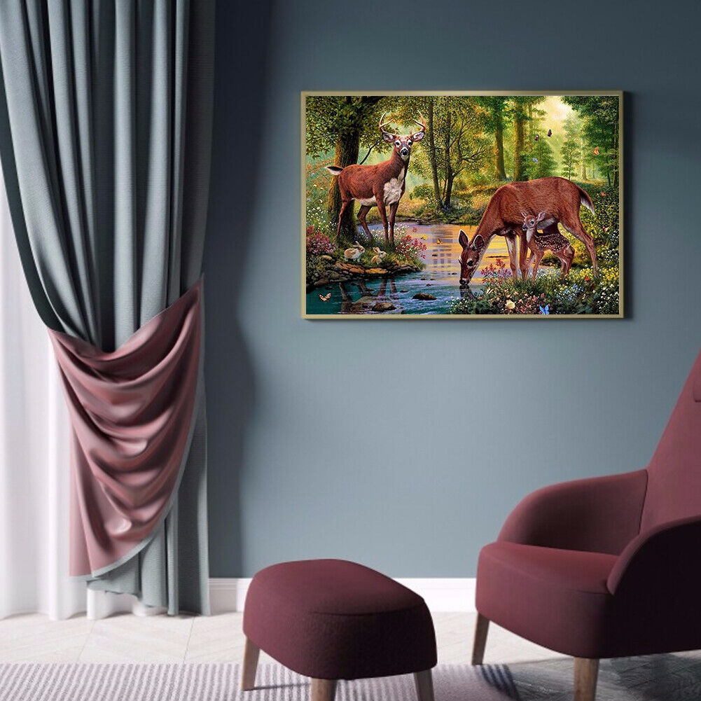 Deer 50x40cm Oil Paint By Numbers Picture DIY Painting M655