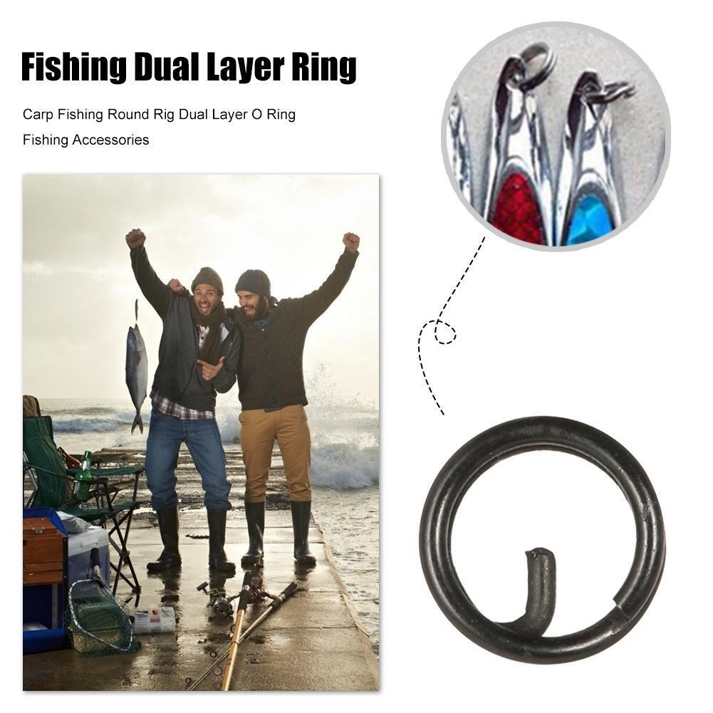 30pcs Carp Fishing Round Rig Dual Layer O Ring Fishing Tackle Accessories